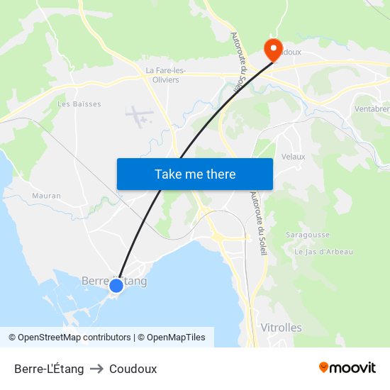 Berre-L'Étang to Coudoux map