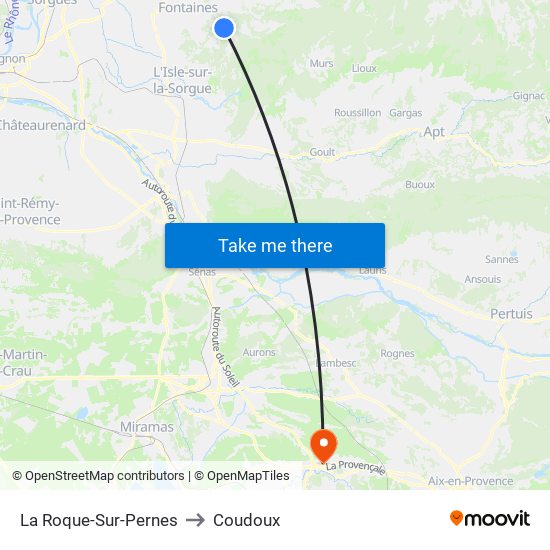 La Roque-Sur-Pernes to Coudoux map
