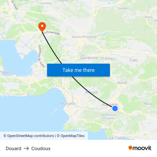 Douard to Coudoux map