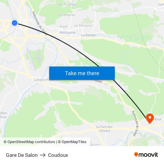 Gare De Salon to Coudoux map