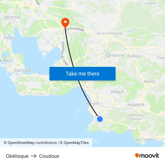 Obélisque to Coudoux map