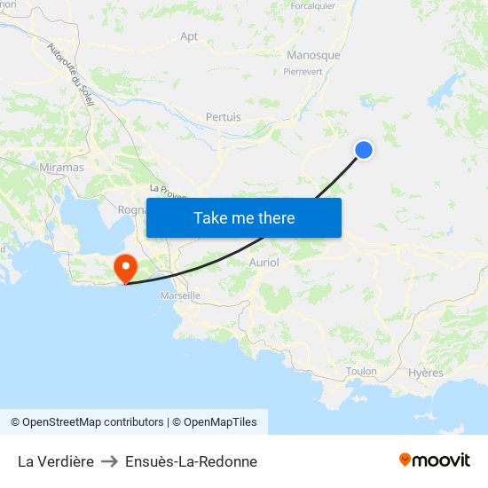 La Verdière to Ensuès-La-Redonne map