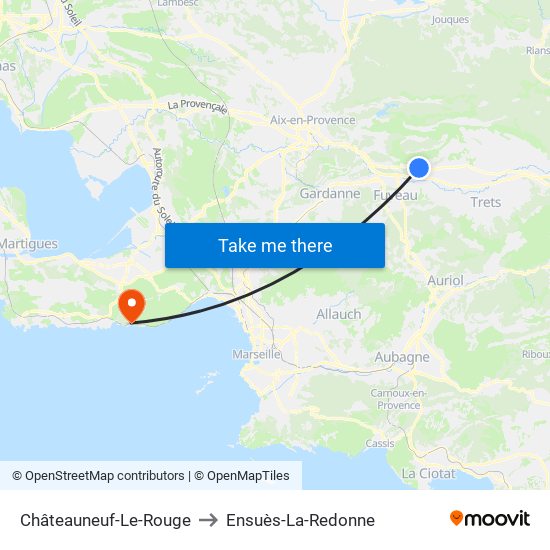 Châteauneuf-Le-Rouge to Ensuès-La-Redonne map