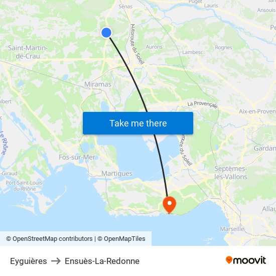 Eyguières to Ensuès-La-Redonne map