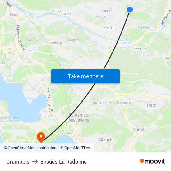 Grambois to Ensuès-La-Redonne map