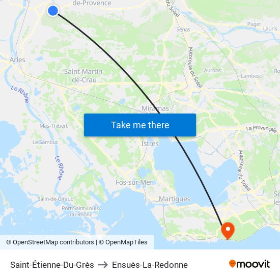 Saint-Étienne-Du-Grès to Ensuès-La-Redonne map