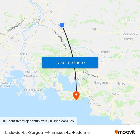 L'Isle-Sur-La-Sorgue to Ensuès-La-Redonne map
