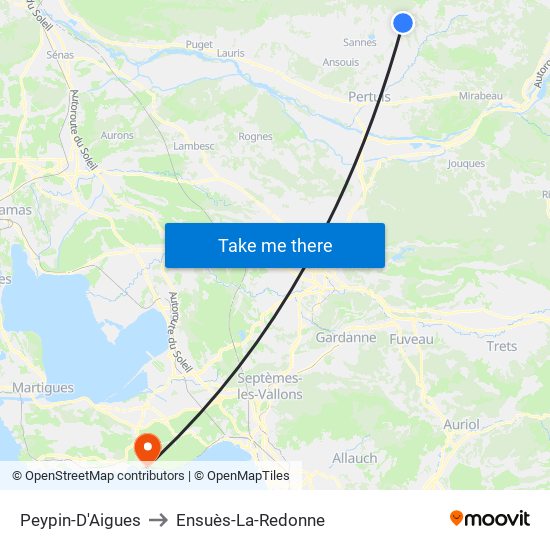 Peypin-D'Aigues to Ensuès-La-Redonne map