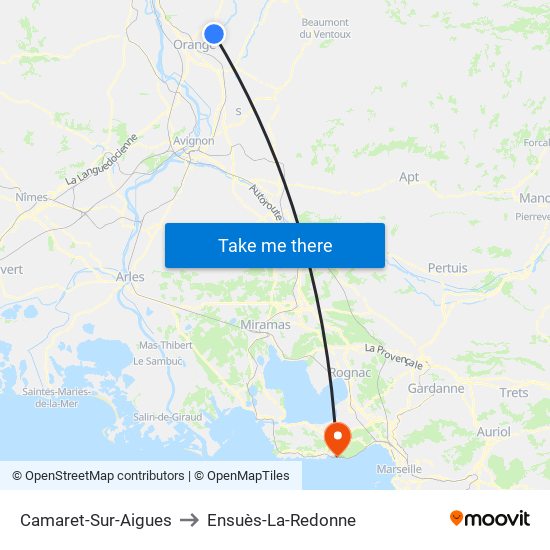 Camaret-Sur-Aigues to Ensuès-La-Redonne map