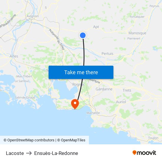 Lacoste to Ensuès-La-Redonne map