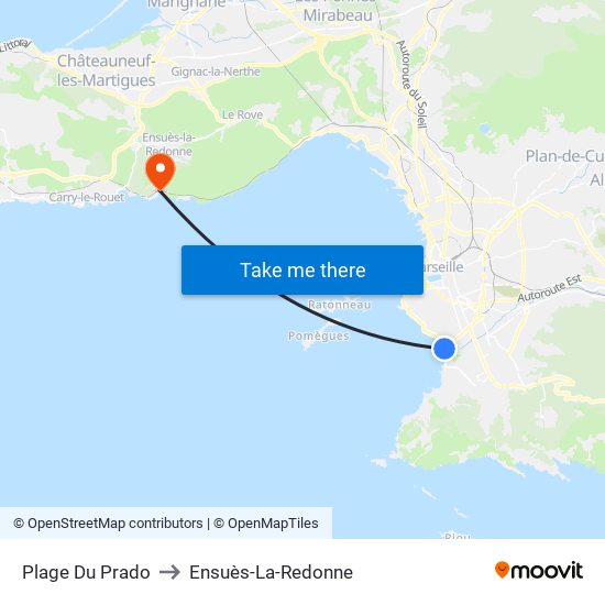 Plage Du Prado to Ensuès-La-Redonne map