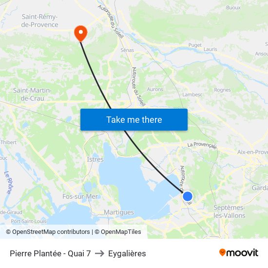 Pierre Plantée - Quai 7 to Eygalières map