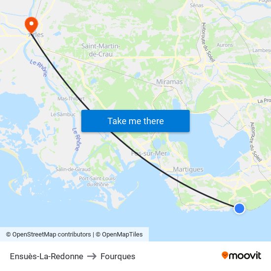 Ensuès-La-Redonne to Fourques map