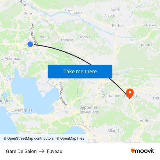 Gare De Salon to Fuveau map