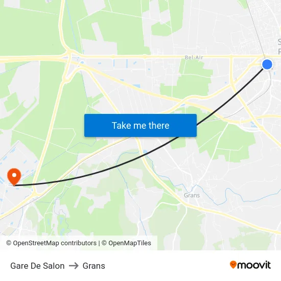 Gare De Salon to Grans map