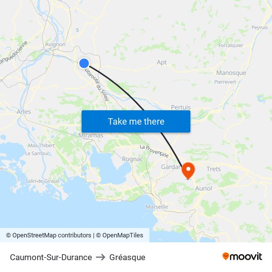 Caumont-Sur-Durance to Gréasque map