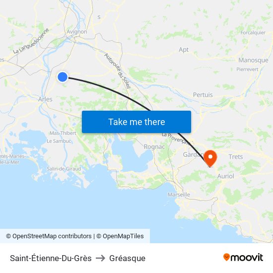 Saint-Étienne-Du-Grès to Gréasque map