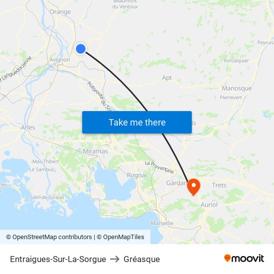 Entraigues-Sur-La-Sorgue to Gréasque map