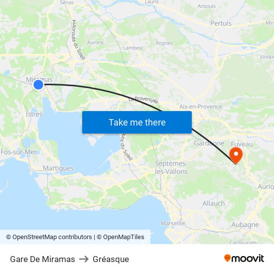 Gare De Miramas to Gréasque map