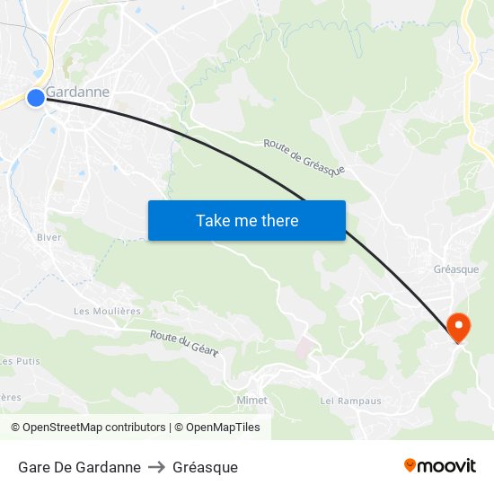 Gare De Gardanne to Gréasque map