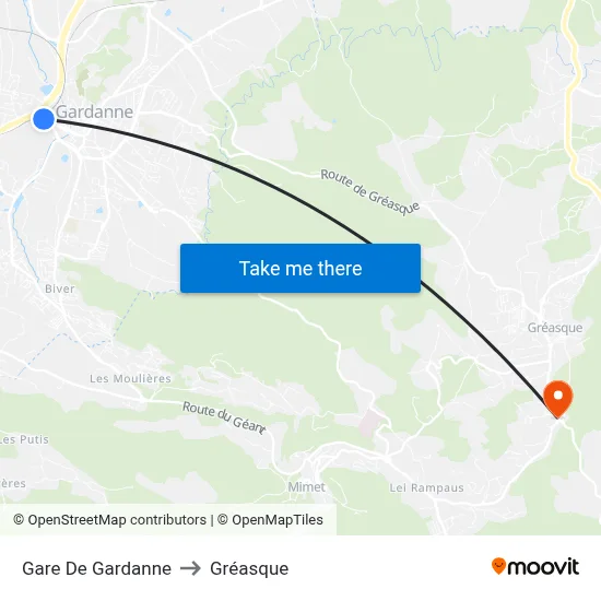 Gare De Gardanne to Gréasque map
