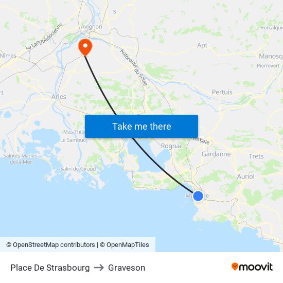 Place De Strasbourg to Graveson map
