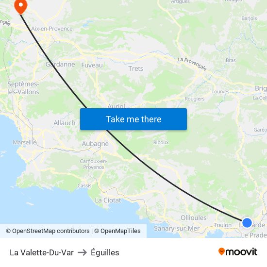 La Valette-Du-Var to Éguilles map