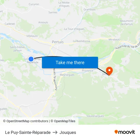 Le Puy-Sainte-Réparade to Jouques map