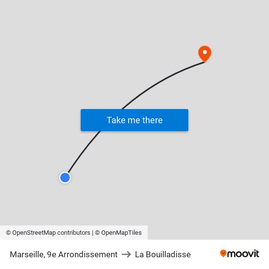 Marseille, 9e Arrondissement to La Bouilladisse map