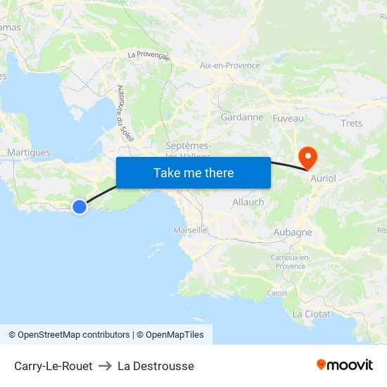 Carry-Le-Rouet to La Destrousse map