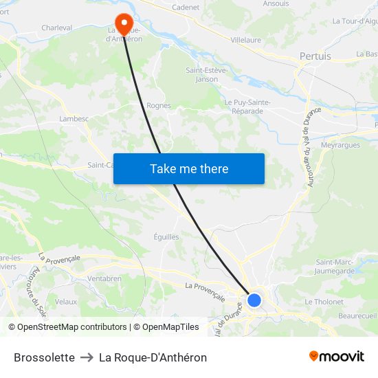 Brossolette to La Roque-D'Anthéron map