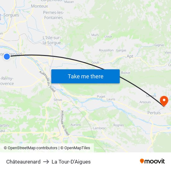 Châteaurenard to La Tour-D'Aigues map