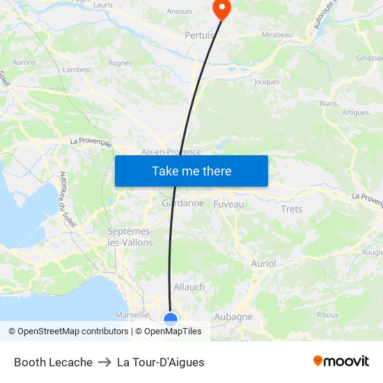 Booth Lecache to La Tour-D'Aigues map