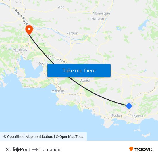 Solli�Pont to Lamanon map