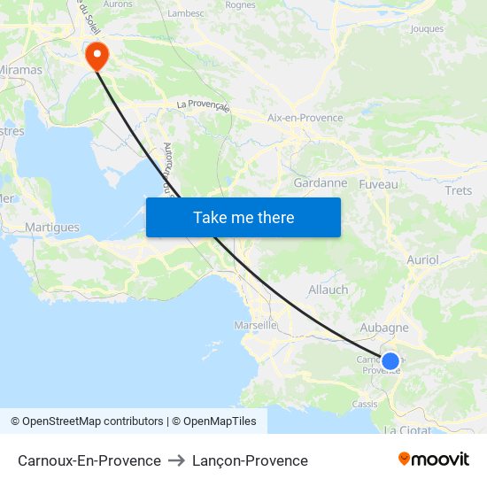 Carnoux-En-Provence to Lançon-Provence map