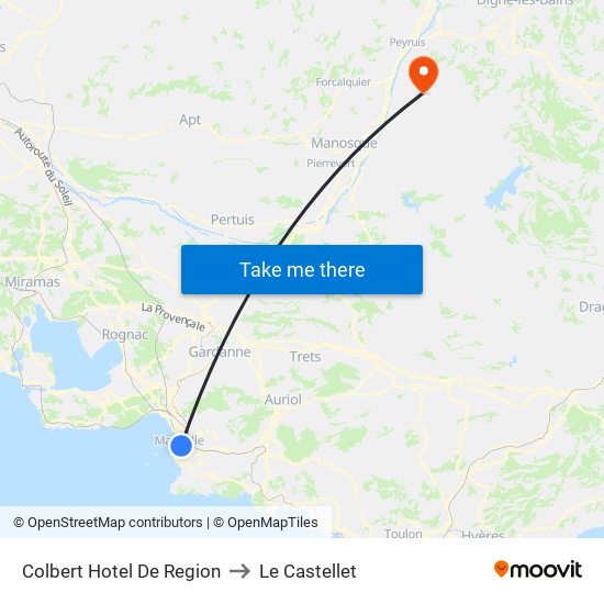 Colbert Hotel De Region to Le Castellet map