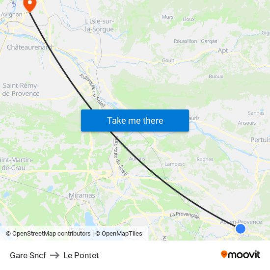 Gare Sncf to Le Pontet map