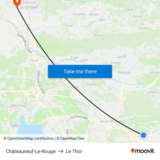 Châteauneuf-Le-Rouge to Le Thor map