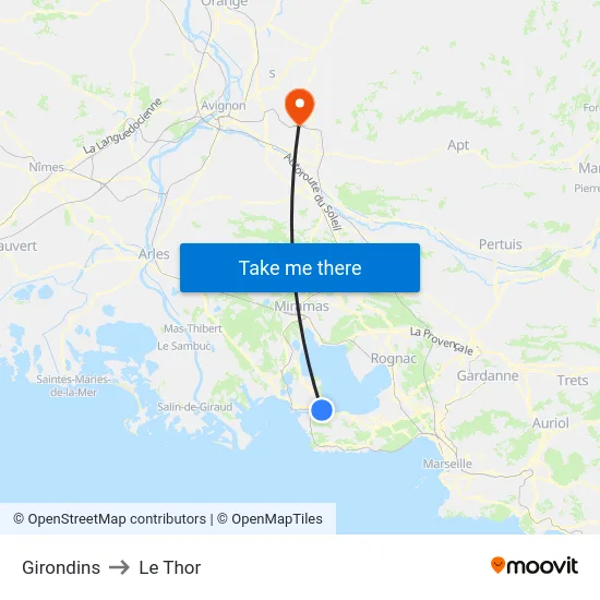 Girondins to Le Thor map