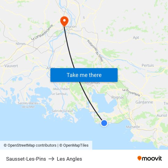 Sausset-Les-Pins to Les Angles map