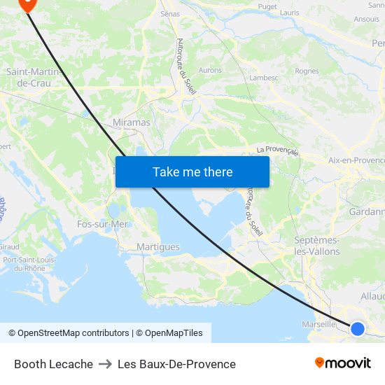 Booth Lecache to Les Baux-De-Provence map
