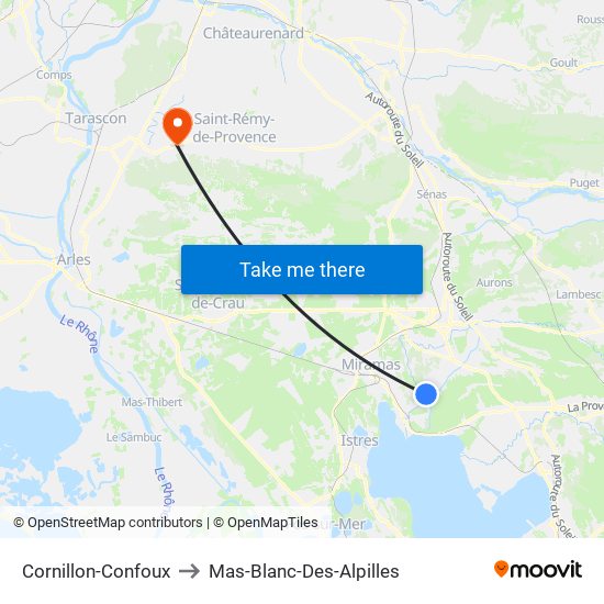 Cornillon-Confoux to Mas-Blanc-Des-Alpilles map