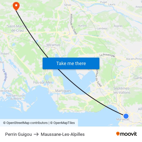 Perrin Guigou to Maussane-Les-Alpilles map