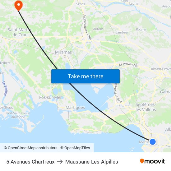5 Avenues Chartreux to Maussane-Les-Alpilles map