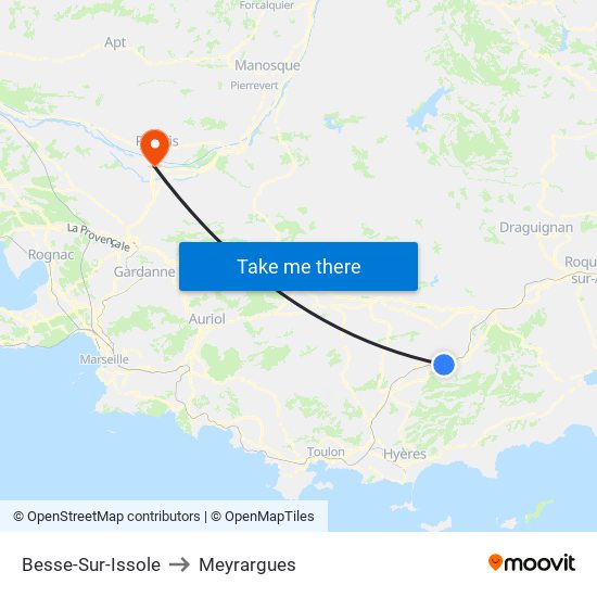 Besse-Sur-Issole to Meyrargues map