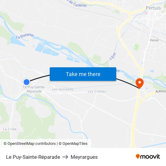 Le Puy-Sainte-Réparade to Meyrargues map