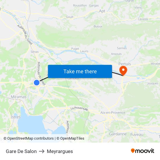 Gare De Salon to Meyrargues map