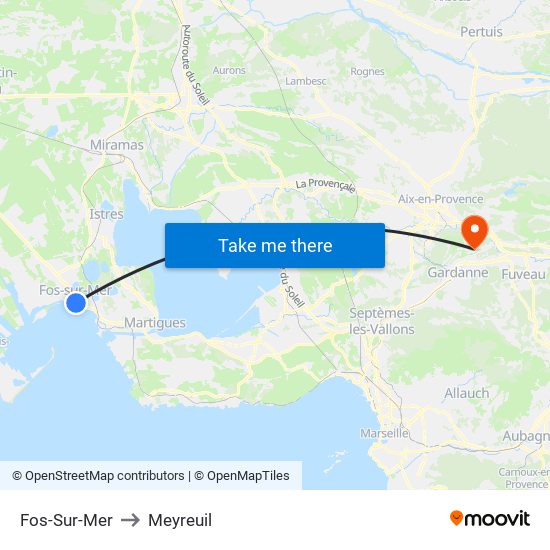 Fos-Sur-Mer to Meyreuil map