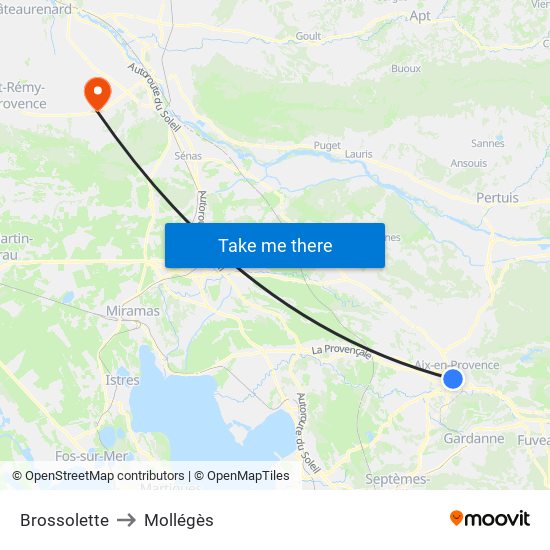 Brossolette to Mollégès map