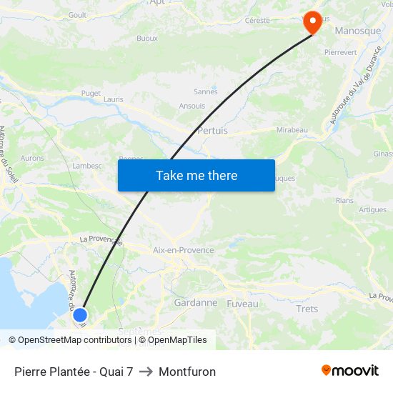 Pierre Plantée - Quai 7 to Montfuron map